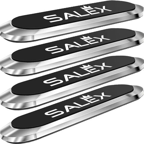 SALEX Flat Magnetic Phone Mounts 4 Pack. Black Cell Phone Holder for Car Dashboard, Wall, Truck. Universal Stick on iPad Wall Magnet Mount Kit for Tablets, Smartphones. Magnetic Phone Mount for iPhone in Saudi Arabia