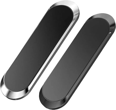 SALEX Flat Magnetic Phone Mounts 4 Pack. Black Cell Phone Holder for Car Dashboard, Wall, Truck. Universal Stick on iPad Wall Magnet Mount Kit for Tablets, Smartphones. Magnetic Phone Mount for iPhone in Saudi Arabia