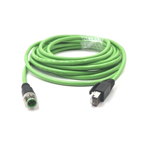 M12 to RJ45 Connector Network RJ45 Connector Straight Bent 4Pin 8Core A/D/X Sensor High Flexibility Shielded Network Cable(4 core,5M,A) in Saudi Arabia