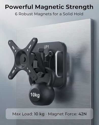 Adjustable Magnetic Monitor VESA Mount for 13" to 34" Portable Monitor Pegboard Mount for Metal Surface with Handle Hold Up to 22LBS 75x75 or 100x100 VESA Monitor Mounting Bracket with Pen Holder in Saudi Arabia