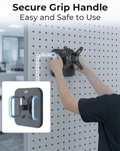 Adjustable Magnetic Monitor VESA Mount for 13" to 34" Portable Monitor Pegboard Mount for Metal Surface with Handle Hold Up to 22LBS 75x75 or 100x100 VESA Monitor Mounting Bracket with Pen Holder in Saudi Arabia