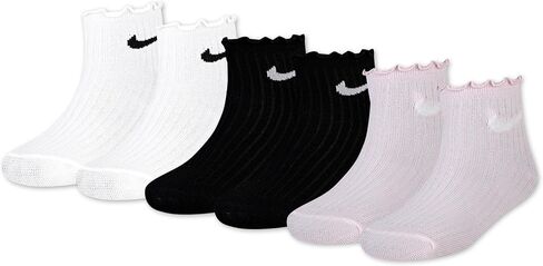 Nike girls 6-pack Lettuce Ankle Sock (Toddler/Little Kid/Big Kid) in Saudi Arabia