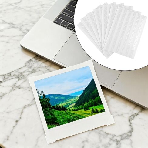 1020pcs/10 Sheets Self-Adhesive Photo Corners, Clear Safe Mounting Picture Edge Stickers for Scrapbooks Journals Family Albums in Saudi Arabia