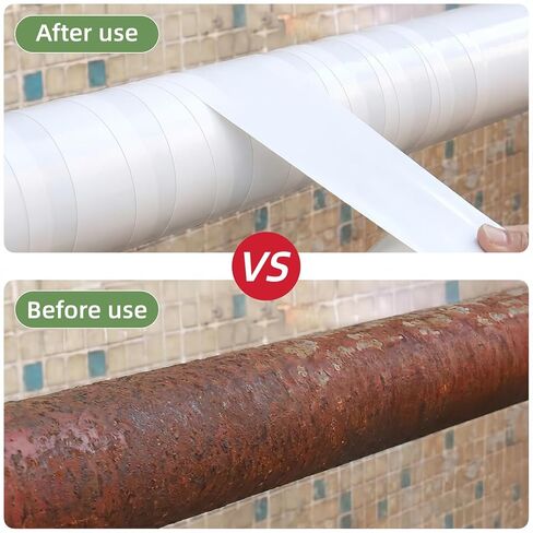 Pipe Wrap Tape,PVC Corrosion Protection,Width White Insulation Tape for Drain Pipe, Metal & Electrical Piping, Underground Pipe ，100' Length x 2" Width -10 Mil Thick in Saudi Arabia