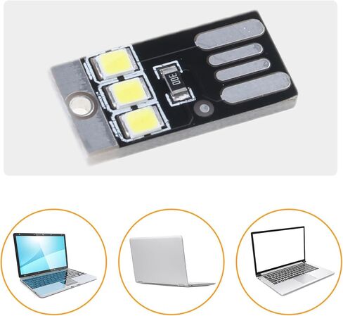 5 قطعة USB LED مصباح ضوء الليل جيب بطاقة مصباح سلاسل المفاتيح LED أضواء كتاب القراءة لأجهزة الكمبيوتر المحمول الطاقة in Saudi Arabia