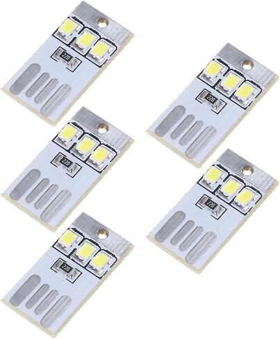 5 قطعة USB LED مصباح ضوء الليل جيب بطاقة مصباح سلاسل المفاتيح LED أضواء كتاب القراءة لأجهزة الكمبيوتر المحمول الطاقة in Saudi Arabia