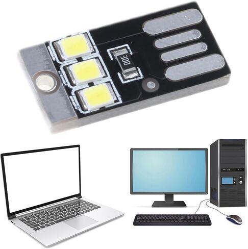 5 قطعة USB LED مصباح ضوء الليل جيب بطاقة مصباح سلاسل المفاتيح LED أضواء كتاب القراءة لأجهزة الكمبيوتر المحمول الطاقة in Saudi Arabia
