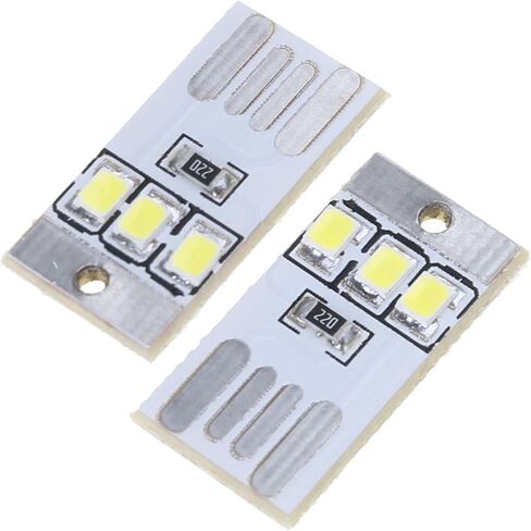 5 قطعة USB LED مصباح ضوء الليل جيب بطاقة مصباح سلاسل المفاتيح LED أضواء كتاب القراءة لأجهزة الكمبيوتر المحمول الطاقة in Saudi Arabia