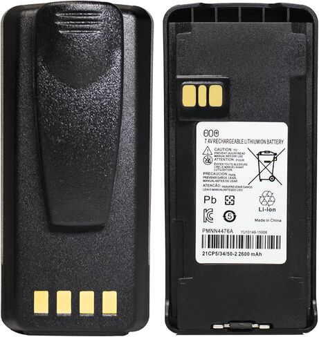 10-Pack PMNN4476A PMNN4476 PMNN4080 CP185 Two-Way Radio Battery 7.4V 2600mAh Li-ion Replacement for Motorola CP100D XIR C1200 CP1200 CP1300 CP1600 CP1660 CP476 EP350 Talkabout Radios+Belt Clip in Saudi Arabia