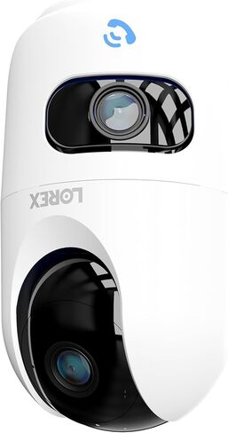 Lorex Connect 2K Indoor Dual Lens Wi-Fi 6 Camera | New Connect App | 360° Pan-Tilt | Person & Pet Detection | Color Night Vision | Instant Call | 2-Way Talk | Cloud & Local Storage Option in Saudi Arabia