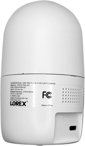Lorex Connect 2K Indoor Dual Lens Wi-Fi 6 Camera | New Connect App | 360° Pan-Tilt | Person & Pet Detection | Color Night Vision | Instant Call | 2-Way Talk | Cloud & Local Storage Option in Saudi Arabia