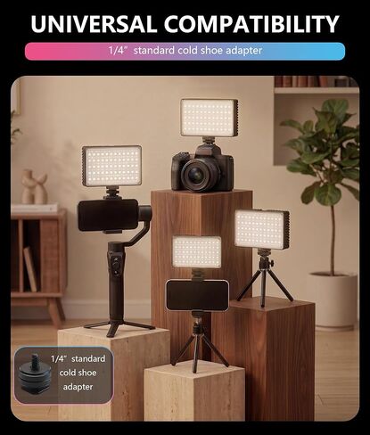 LOUERN 15W RGB Video Light، 0-359° Hue، 1800K-9000K CRI95+، 20 تأثيرات مشهد، 2600 مللي أمبير قابلة لإعادة الشحن، موزع مغناطيسي، حذاء بارد، للتصوير الفوتوغرافي والصور الشخصية وتصوير المنتجات ومدونات الفيديو in Kuwait