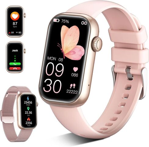 LIGE Fitness Tracker- Smart Watches for Women with 1.47" HD, IP68 Waterproof, 7+ Days Battery, 24+ Exercises Activity Tracker Fitness Watches, Fitness Smart Watch Android iOS (Pink) in Saudi Arabia