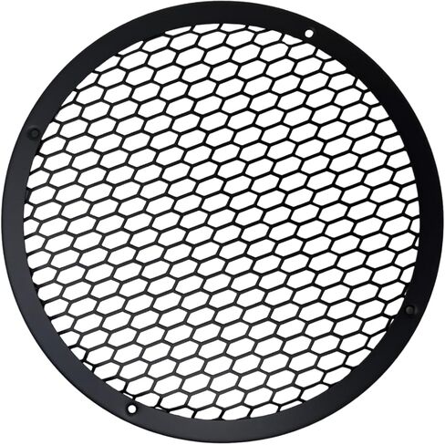 BassRockers 10" Metal Speaker Grill Cover HeavyDuty Hex Mesh Protective Grille Guard for 10" Subwoofer/Speakers, Universal Fit, Black,4 Hole Screw/Bolt Mount Car Audio Doors,Pods,Custom Boxes (2 Pack) in Saudi Arabia