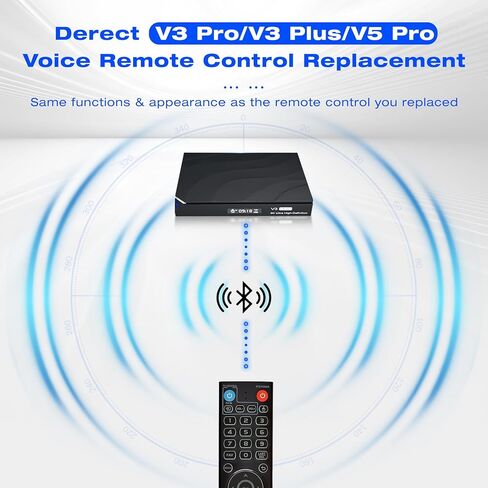 بديل جهاز التحكم عن بعد الصوتي لصندوق التلفزيون V3 Pro V3 Plus V5 Pro، متوافق مع صندوق التلفزيون vSeeBox، جهاز التحكم عن بعد الصوتي الذكي بتقنية البلوتوث in Kuwait