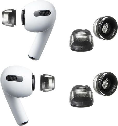 AZLA XELASTEC 2 لأجهزة AirPods Pro الجيل الأول والثاني - أطراف أذن ممتازة ذات قالب واحد لاستبدال أطراف الأذن AirPods Pro - ملاءمة محسنة وعزل للضوضاء - أطراف أذن AirPod Pro 2، أطراف بديلة لـ AirPod (M) in Kuwait