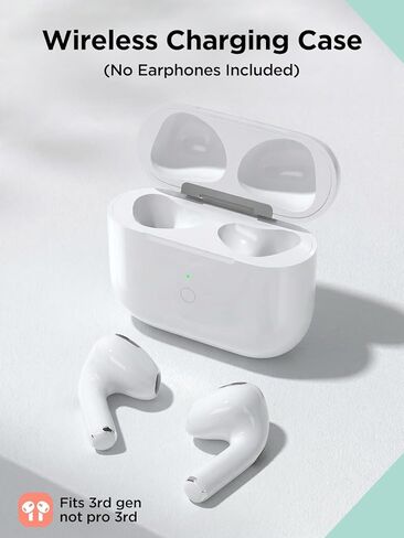 حافظة شحن لاسلكية مع الجيل الثالث من AirPods، حافظة بديلة للجيل الثالث من AirPod مع زر مزامنة بلوتوث (ليست للطرازات الاحترافية)، سماعات الأذن غير متضمنة (منفذ على شكل حرف L) in Kuwait