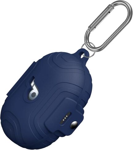 for Anker Soundcore Space A40 Secure Lock Case Cover, Silicone Protective Scratch Shock Cover ONLY Compatible with Anker Soundcore Space A40 Earbuds Charging Case with Carabiner(Blue) in Saudi Arabia