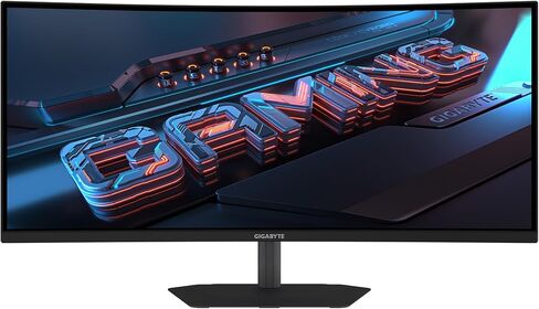 GIGABYTE - G34WQC2-34 بوصة VA شاشة منحنية للألعاب - WQHD 3440x1440-200 هرتز - 1 مللي ثانية GTG - AMD FreeSync Premium - HDMI، DP - الارتفاع والإمالة قابلان للتعديل - أسود in Saudi Arabia