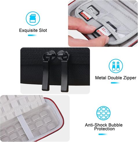 حقيبة حمل صلبة من Lacdo لجهاز SANDISK Extreme Portable SSD (طراز جديد) SDSSDE70 محرك الحالة الصلبة الخارجي 1 تيرابايت 2 تيرابايت 4 تيرابايت مقاوم للصدمات وطارد للماء SanDisk Extreme V3 SSD حقيبة سفر للتخزين، أسود in Kuwait