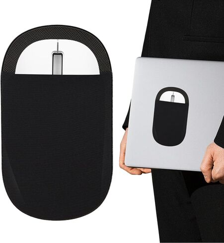 Mouse Holder for Laptop - Reusable Adhesive Slim Mouse Holder Case for Magic,Elastic - for Wireless No Glue Residues Compatible with Tablet or Laptop in Saudi Arabia