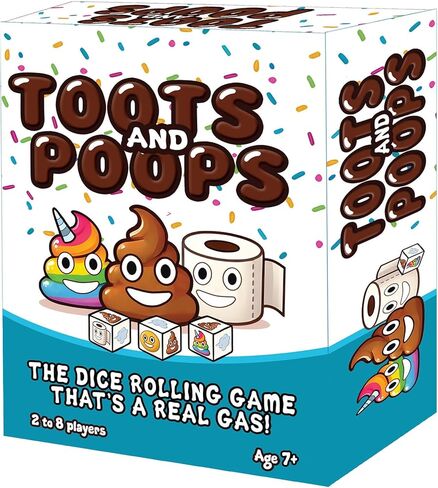 Toots & Poops – Fast-Paced Dice Rolling Game for Teens & Adults, Tabletop Family Games for Game Night Fun, Ideal Party, Camping & Travel Game for Teens & Adults, 2-8 Players Ages 7+ in Saudi Arabia