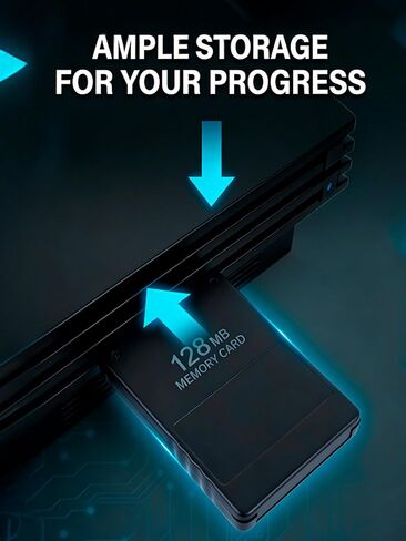KooingTech PS2 Memory Card 128MB, Plug and Play Memory Card PS2, High Speed Memory Cards for All Versions of PS2, Including Standard Edition and Ultra Thin Edition in Saudi Arabia