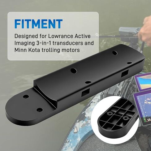 JERBOR Upgraded ABS Plastic Transducer Mounting Plate Fit for Lowrance Active Imaging 3-in-1 Minn Kota Transducer Mount Waterproof in Kuwait