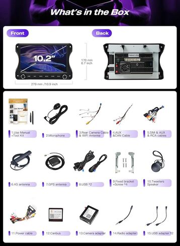 ستيريو سيارة Android 12 لسيارة Jeep Wrangler JL & Gladiator JT 2018-2022، شاشة لمس QLED 10 بوصة، 8 جيجابايت + 128 جيجابايت، CarPlay اللاسلكي وAndroid Auto، BT 5.0، 5G WiFi/4G LTE in Saudi Arabia