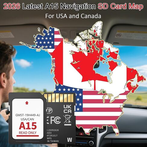 أحدث بطاقة SD للملاحة A15 لعام 2026 لسيارة Ford/Lincoln، متوافقة مع F-150 Explorer Expedition Fusion Edge Escape MKC MKZ MKX Sync 2، تحديث خرائط بطاقة SD للملاحة في الولايات المتحدة الأمريكية/كندا، GM5T-19H449-AJ in Kuwait