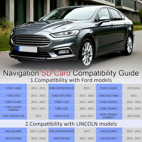 أحدث بطاقة SD للملاحة A15 لعام 2026 لسيارة Ford/Lincoln، متوافقة مع F-150 Explorer Expedition Fusion Edge Escape MKC MKZ MKX Sync 2، تحديث خرائط بطاقة SD للملاحة في الولايات المتحدة الأمريكية/كندا، GM5T-19H449-AJ in Kuwait