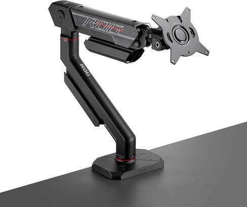 ROG Ergo Monitor Arm (AAS01R) – Mechanical Spring Monitor Mount with Desk Clamp and Grommet Mount, Holds Up to 49-inch* Within 13.5kg, Pivot/Swivel/Tilt/Rotation/Height Adjustable, VESA 100 x 100 mm in Saudi Arabia