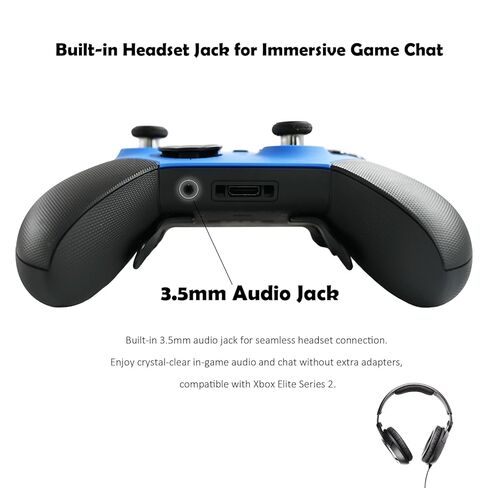 KanKanGou DIY Customised Elite Series 2 Controller Compatible for Xbox Elite Series 2 Controller-Vest Blue,Gaming Controller Compatible With Xbox Series S/X,Xbox One,with Accessory Bag [video game] in Saudi Arabia