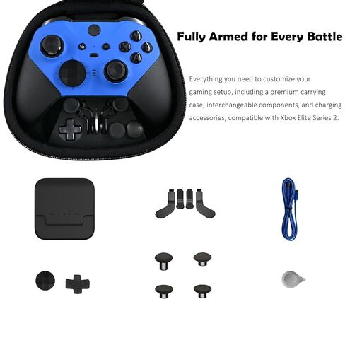 KanKanGou DIY Customised Elite Series 2 Controller Compatible for Xbox Elite Series 2 Controller-Vest Blue,Gaming Controller Compatible With Xbox Series S/X,Xbox One,with Accessory Bag [video game] in Saudi Arabia
