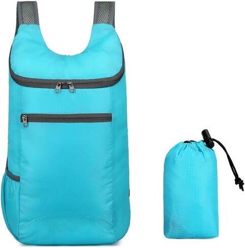 Foldable Backpack Water Repellent Lightweight Hiking Travel Outdoor Daypack-Mint Blue in Saudi Arabia