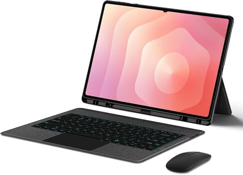 Split Keyboard Case for Samsung Galaxy Tab S11 Ultra 14.6-inch Model: SM-X930/X936B Case and Keyboard Smart Touchpad Magnetic Detachable Keyboard Cover, Bluetooth Connection, Free Mouse (Black in Saudi Arabia