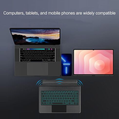 Split Keyboard Case for Samsung Galaxy Tab S11 Ultra 14.6-inch Model: SM-X930/X936B Case and Keyboard Smart Touchpad Magnetic Detachable Keyboard Cover, Bluetooth Connection, Free Mouse (Black in Saudi Arabia