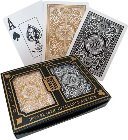 KEM يلعب أوراق السهم الأسود والذهبي بجسر جسر Jumbo Index Praiting ، Arrow Black/Gold ، 1017402 in Saudi Arabia