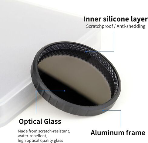 SOONSUN ND Filter Kit for DJI Osmo Action 6 – 4-Pack ND8/16/32/CPL Snap-On Lens Filters with HD Glass for Motion Blur Effects & Glare Reduction in Saudi Arabia