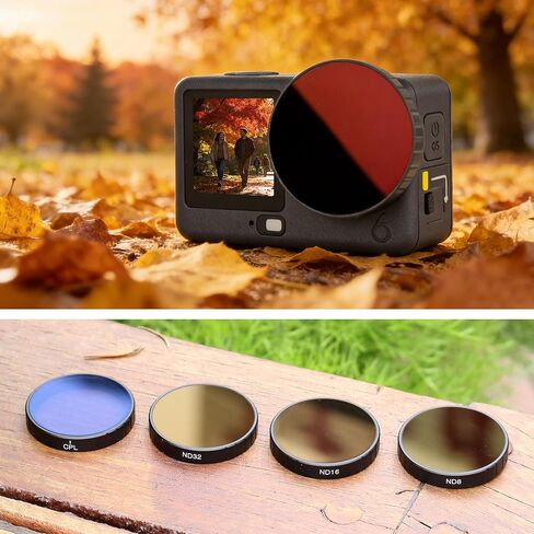 SOONSUN ND Filter Kit for DJI Osmo Action 6 – 4-Pack ND8/16/32/CPL Snap-On Lens Filters with HD Glass for Motion Blur Effects & Glare Reduction in Saudi Arabia