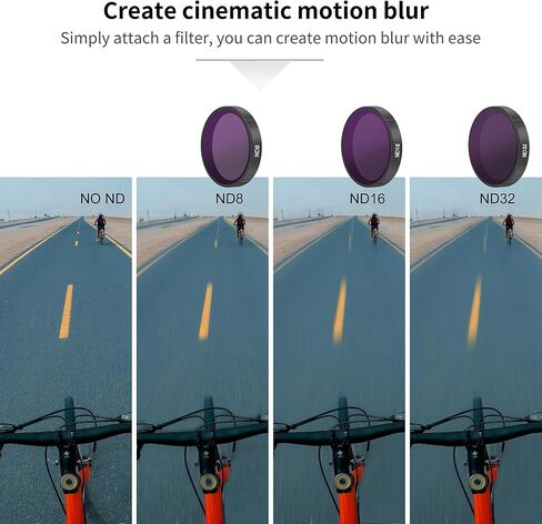 SOONSUN ND Filter Kit for DJI Osmo Action 6 – 4-Pack ND8/16/32/CPL Snap-On Lens Filters with HD Glass for Motion Blur Effects & Glare Reduction in Saudi Arabia