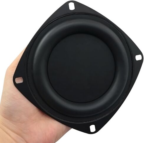 2PCS 4 Inch Woofer Diaphragm Iron Rubber Composite Diaphragm 4.1x4.5 inch Passive Radiator Membrane Speaker Audio DIY Repair Replacement Parts for Audio Systems in Saudi Arabia