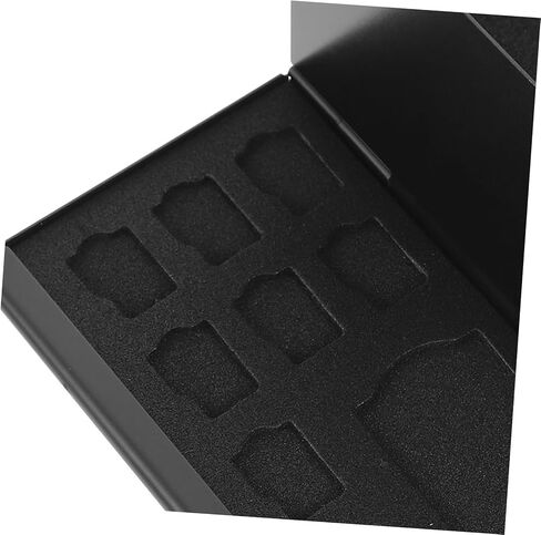 Veemoon Memory Card Carrying Case with 10 Slots, Waterproof Pp Storage Box for Micro Secure Digital and Extended Capacity Cards, Compact Black Organizer for Photographers and Travelers in Saudi Arabia
