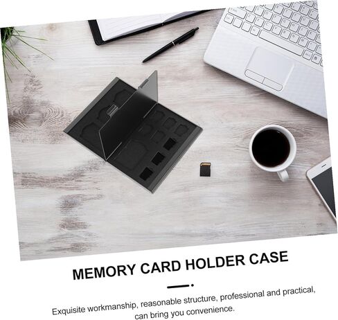 Veemoon Memory Card Carrying Case with 10 Slots, Waterproof Pp Storage Box for Micro Secure Digital and Extended Capacity Cards, Compact Black Organizer for Photographers and Travelers in Saudi Arabia