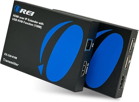OREI KVM Over IP HDMI Extender Over LAN, Single CAT5e/CAT6A/CAT7 Cable Output1080p PC Control - Up to 492 Ft - Remote Keyboard Mouse USB Control - Over Home Network in Saudi Arabia