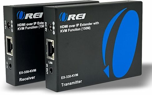 OREI KVM Over IP HDMI Extender Over LAN, Single CAT5e/CAT6A/CAT7 Cable Output1080p PC Control - Up to 492 Ft - Remote Keyboard Mouse USB Control - Over Home Network in Saudi Arabia