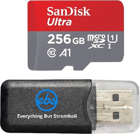 بطاقة ذاكرة SanDisk Ultra MicroSDXC سعة 256 جيجابايت Insta360 تعمل مع كاميرا ONE RS مقاس 1 بوصة 360 (SDSQUA4-256G-GN6MN) U1 A1 فئة 10 مع (1) كل شيء ما عدا قارئ بطاقات MicroSD من Stromboli in Saudi Arabia