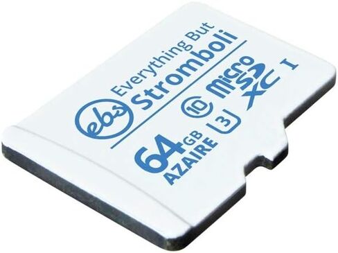 كل شيء ولكن سترومبولي بطاقة ذاكرة MicroSD Azaire سعة 64 جيجابايت ومحول (5 عبوات) تعمل مع كاميرات الحركة والطائرات بدون طيار، كاميرات GoPro Hero، DJI Mavic، Phantom، Spark، Osmo، Class 10، U1، UHS-1، 4K Full HD، SDXC in Saudi Arabia