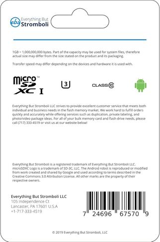 كل شيء ولكن سترومبولي بطاقة ذاكرة MicroSD Azaire سعة 64 جيجابايت ومحول (5 عبوات) تعمل مع كاميرات الحركة والطائرات بدون طيار، كاميرات GoPro Hero، DJI Mavic، Phantom، Spark، Osmo، Class 10، U1، UHS-1، 4K Full HD، SDXC in Saudi Arabia