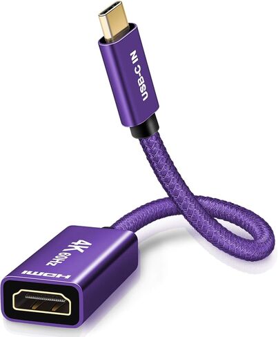 محول Itramax USB C إلى HDMI، محول USB-C ذكر إلى HDMI أنثى 4K@60 هرتز (متوافق مع Thunderbolt 3) لأجهزة MacBook 2016/2017/2018/2020، وMacBook Air، وiPad، وMicrosoft Surface Book Pro 7، وDell XPS 15/13 in Kuwait